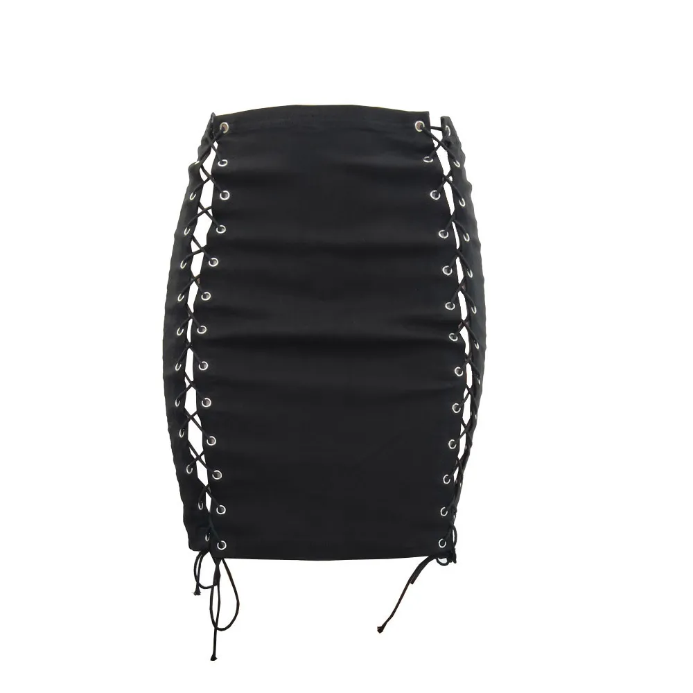 

Dilusoo Women Bandage Short Skirt High Elastic Black Sexy Denim Skirts Package Hip Solid Summer Shorts Famale 2020 Mini Skirt