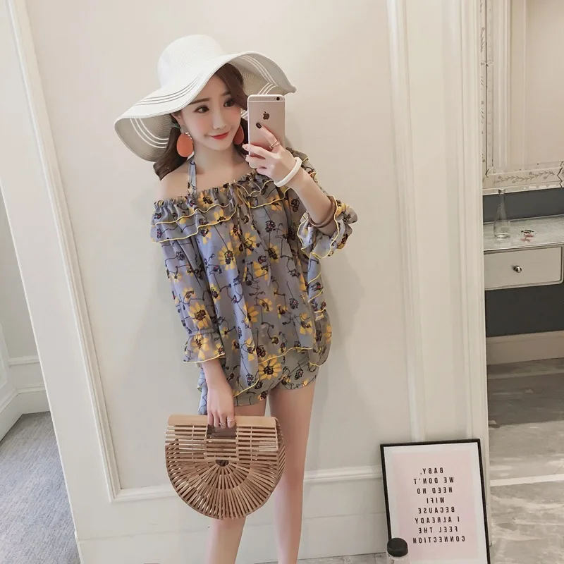 Новинка 2019 женские комплекты бикини из трех предметов с принтом и пуш ап