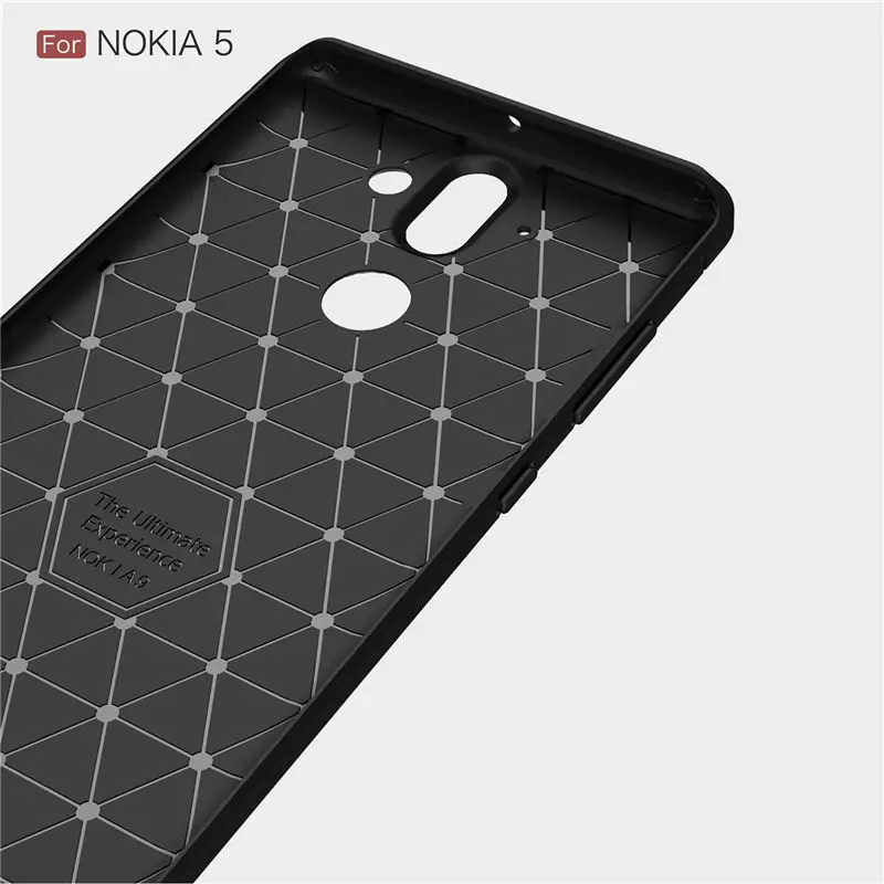 Высокое качество Мягкий силиконовый чехол для Nokia 9 Slim Armor углеродного волокна
