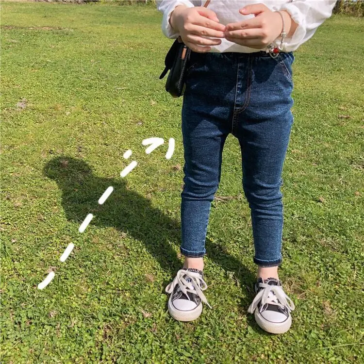 2019 г. Новое поступление Осенние однотонные повседневные эластичные джинсы в