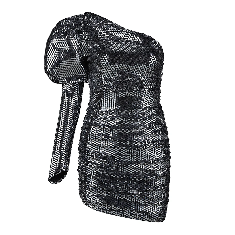 Seamyla Новое поступление 2019 блестками платье Vestidos с длинными рукавами сексуальное