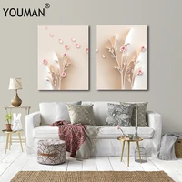 youman white cute flower nordic decoration home canvas art posters and prints canvas prints art wall painting poster wallpapers