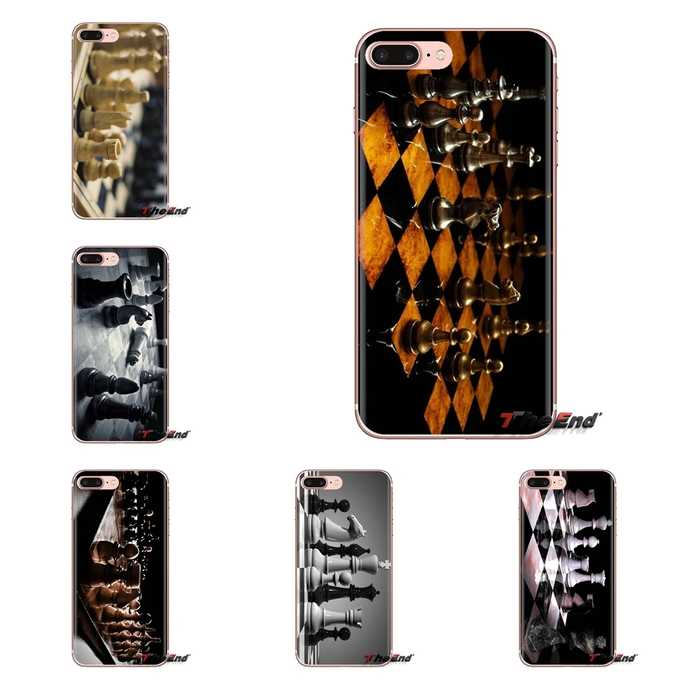 Chess Pieces and Board For Samsung Galaxy J1 J2 J3 J4 J5 J6 J7 J8 Plus 2018 Prime 2015 2016 2017 Transparent Soft TPU Case |
