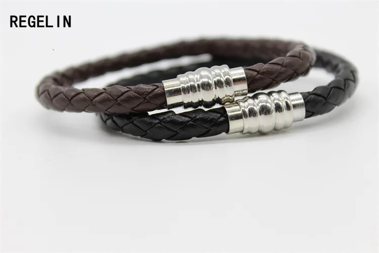 Мужской плетеный браслет из ПУ кожи 20 см 2 цвета|pu leather bracelet|leather braceletbracelet fashion |
