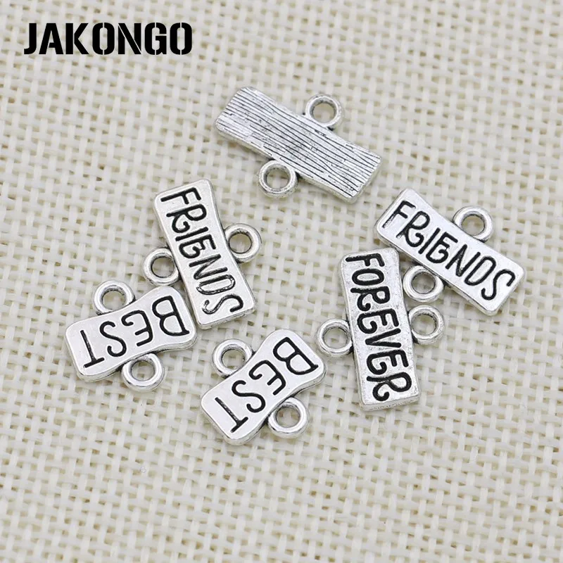 JAKONGO античный посеребренный соединитель Best Friends Forever для изготовления ювелирных