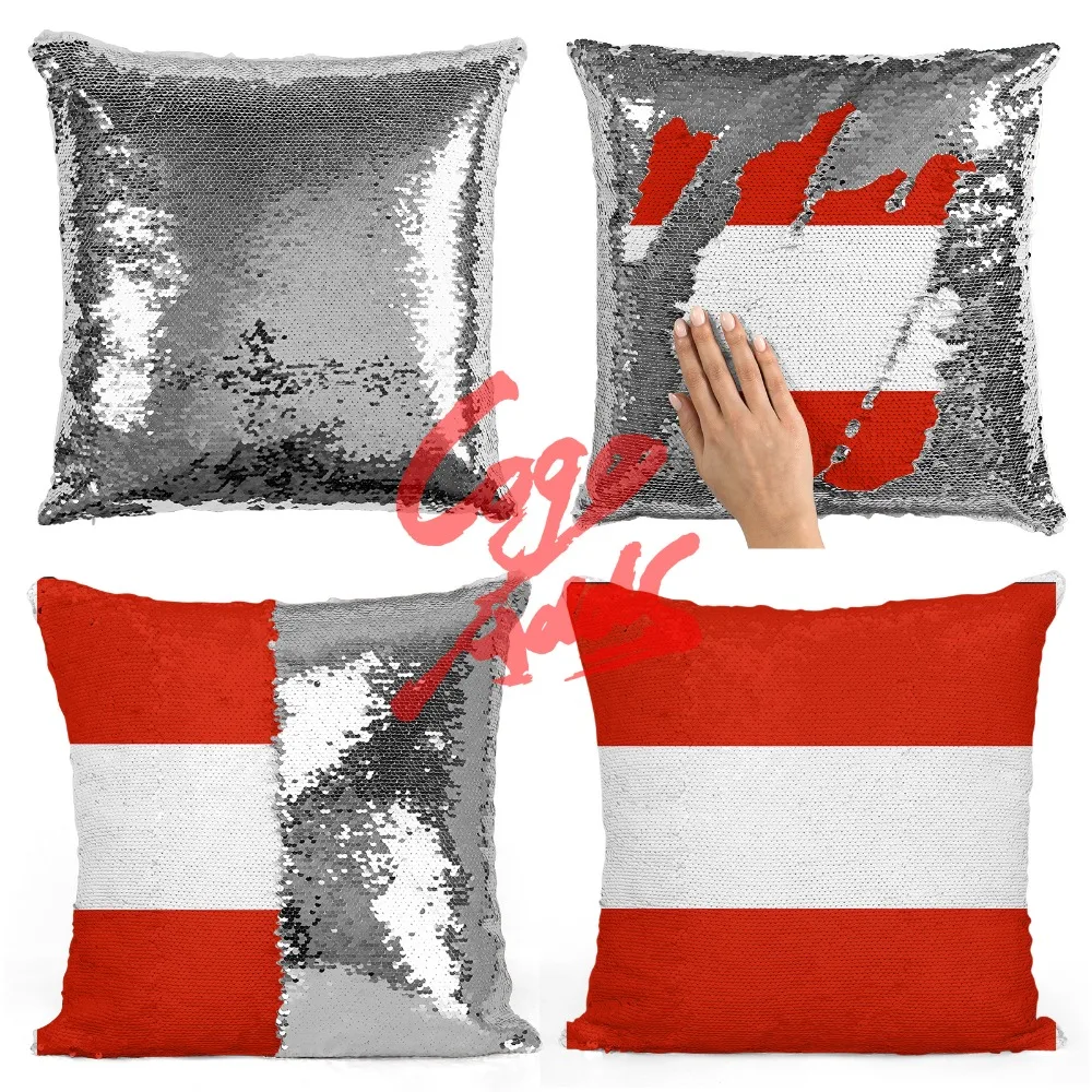

Austria decorative throw pillows reversible mermaid sequin pillow case cover dropshipping
