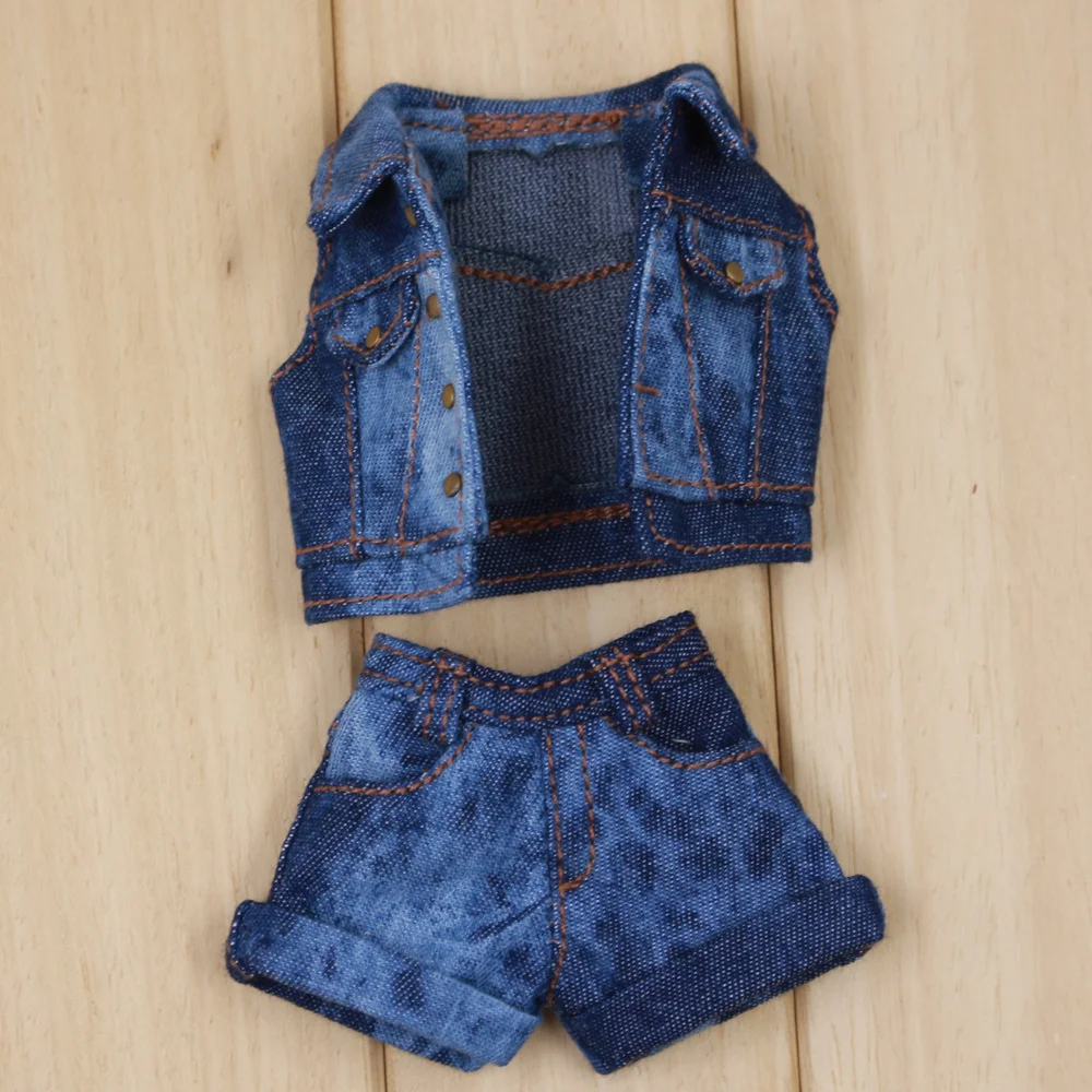 Комплект одежды для Blyth doll джинсовая куртка футболка носки и джинсовые штаны