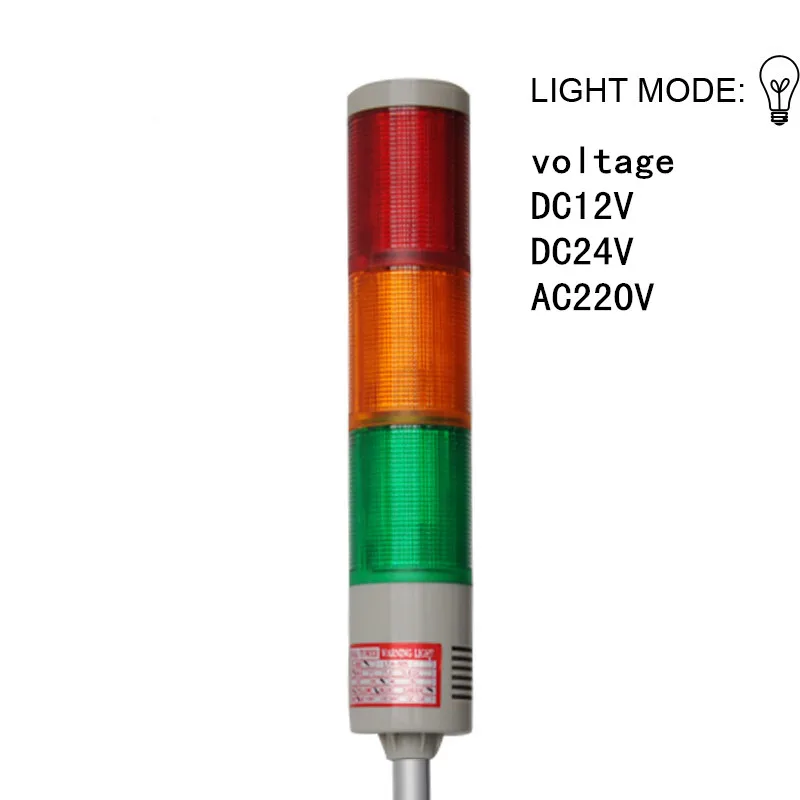 LTA-205-3 Light DC24V 3-слойный станок трехцветный предупреждающий фонарь, обозначающий многослойный складной башенный свет от AliExpress RU&CIS NEW