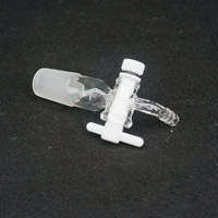 2429 joint lab glass 90 degree bend adapter with ptfe stopcock glassware