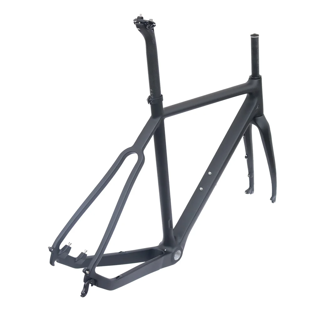 

Cyclo-Cross carbon bike frame matt black 51/53/55cm BSA road disc bicycle frame