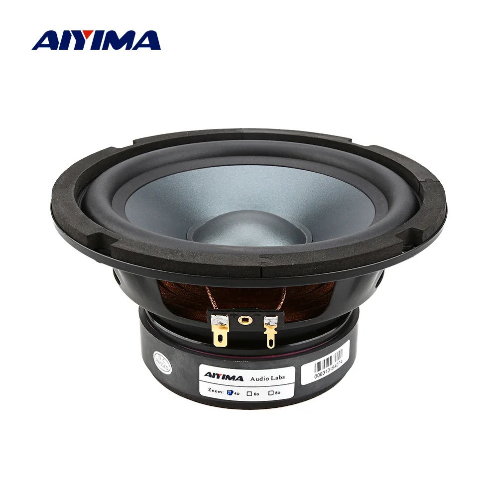 AIYIMA 1Pc 6.5 Inch Mid Woofer Speaker Hifi Fever Bass Loudspeaker 4 8 Ohm 50W Bookshelf Floor Sound Music DIY Speakers Column