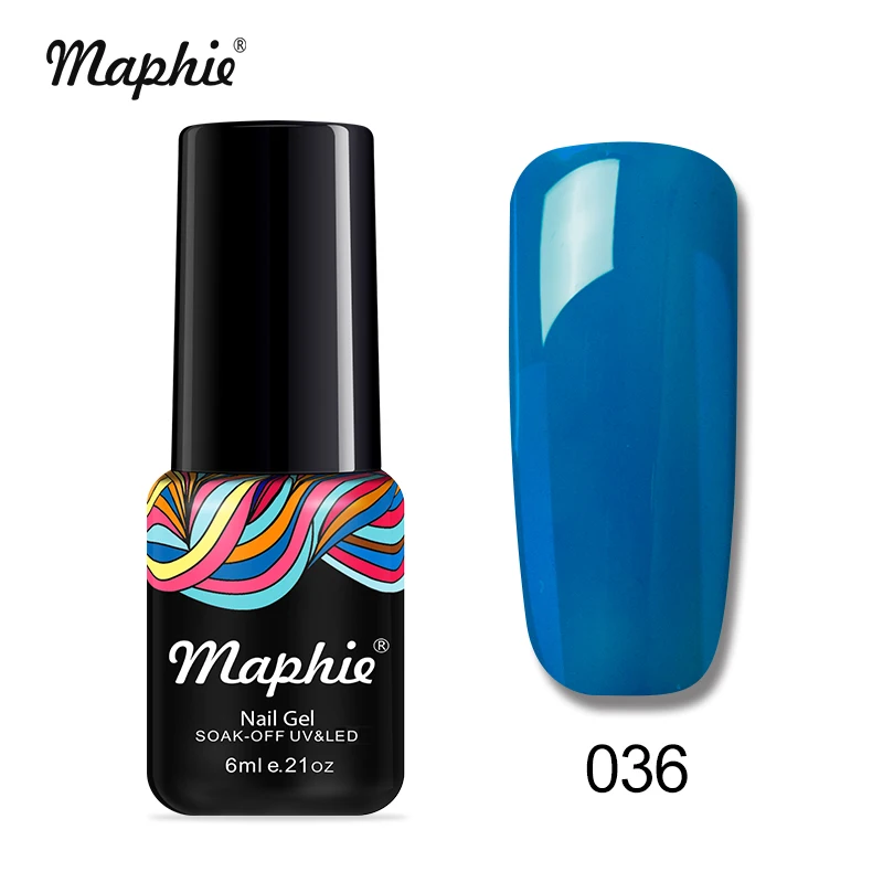 036 Maphie 6 мл синий цвет серии УФ Гель-лак длительный лак для ногтей для УФ-и светодиодной лампы Лаки Полупостоянный салонный светодиодный Гель-лак для ногтей - Цвет: 036
