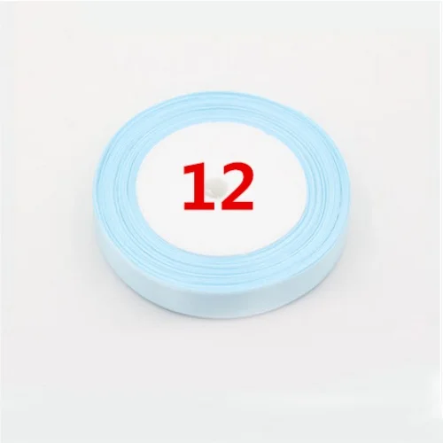 Light Blue 25 мм, 1890 метров, шелковая атласная лента, украшение для свадебной вечеринки, пригласительная открытка, подарочная упаковка, рождественские принадлежности для скрапбукинга Riband - Цвет: Light Blue