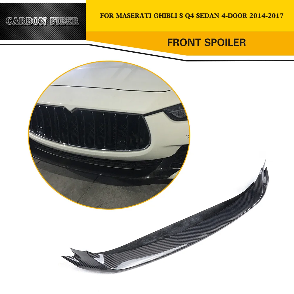 Передний спойлер для Maserati Ghibli Sedan 4 двери из углеродного волокна 2014 2017|front lip spoiler|lip