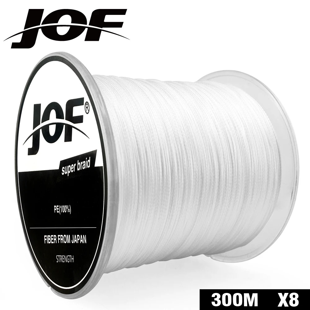 

JOF 100M 150M 300M 500M 1000M Super Strong White PE 8 Strands Braided Fishing Line Sea Saltwater Carp Fishing Line