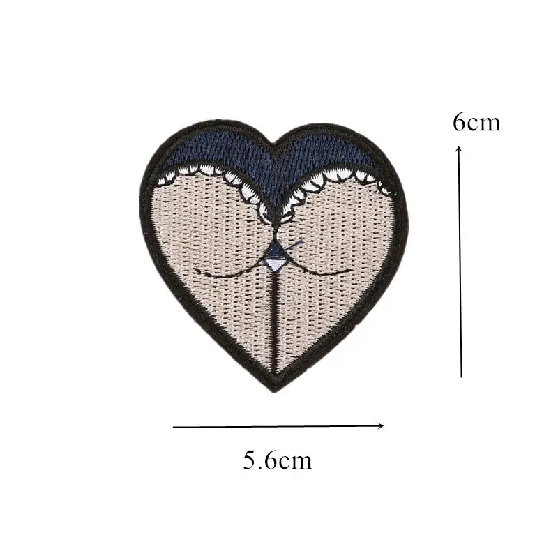 6 см вышивка патч для девочек женщин в форме сердца пришить клеящиеся утюгом