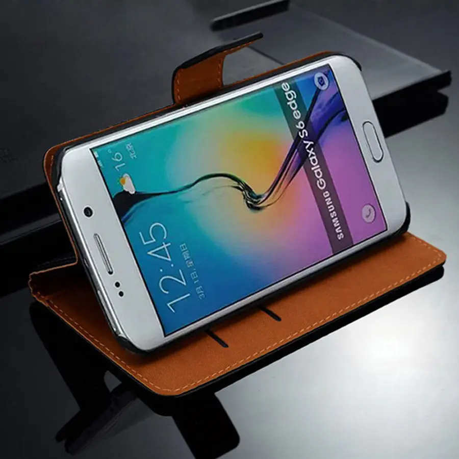 Чехол книжка из натуральной кожи для Samsung Galaxy Series S3 4 5 mini S6 S7 edge S8 Note8 3 Mega 6 3|Бамперы|