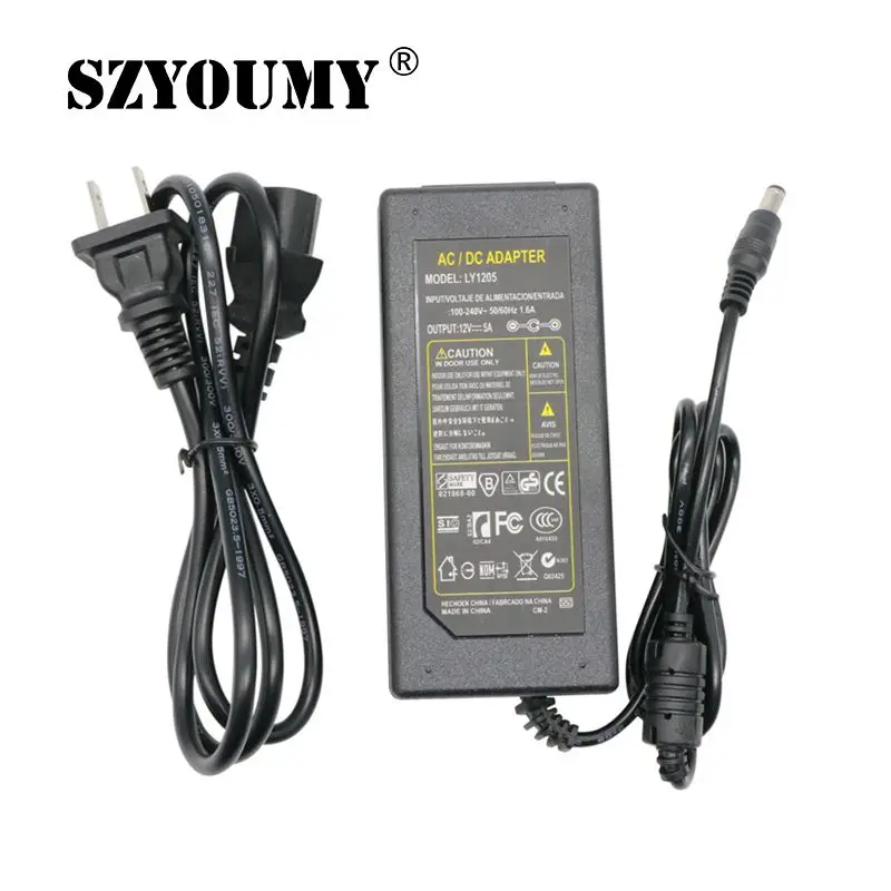 SZYOUMY AC 100 в 240 DC 12 В адаптер питания трансформатор 3A 5A 6A 8A зарядное устройство