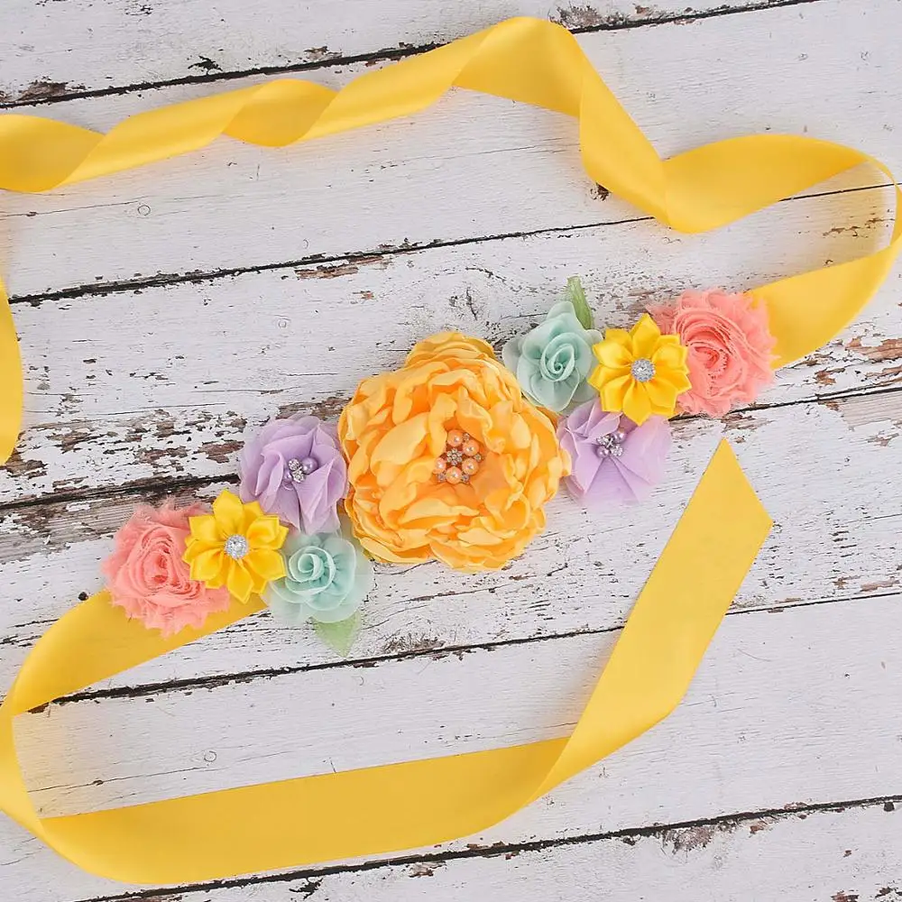 Необычные Для женщин с поясом цветком свадебное Пояс для живота Baby Shower вечерние