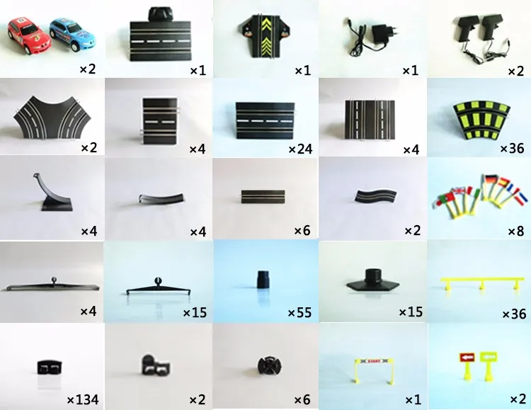1167 см трек гоночный автомобиль игрушка DIY Собранный электрический пульт дистанционного управления Слот автомобиль гоночная игра двойной трек rc автомобиль игрушки для детей