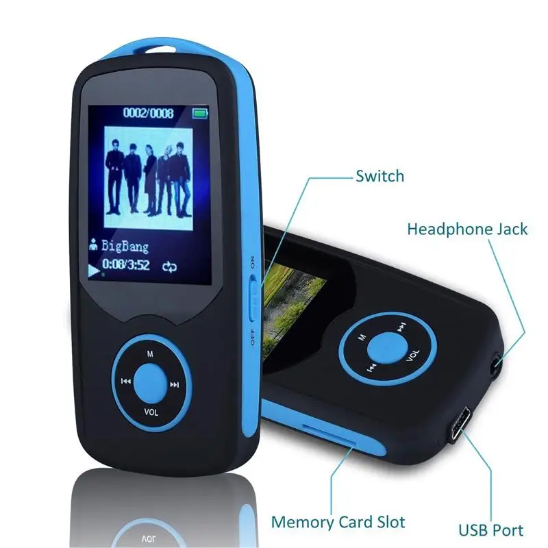 Оригинальный RUIZU X06 Bluetooth4.0 MP3 Плеер 1 8 дюймов Экран 80 час высокое качество звука