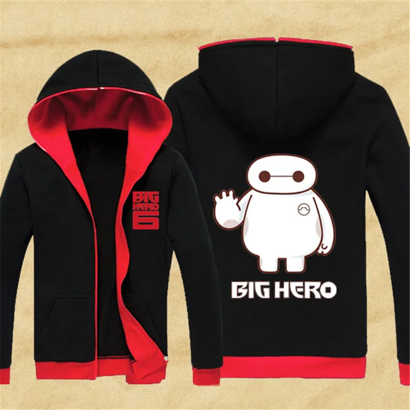 Толстовка с капюшоном Big Hero 6 аниме Baymax толстовка милый робот флисовое пальто