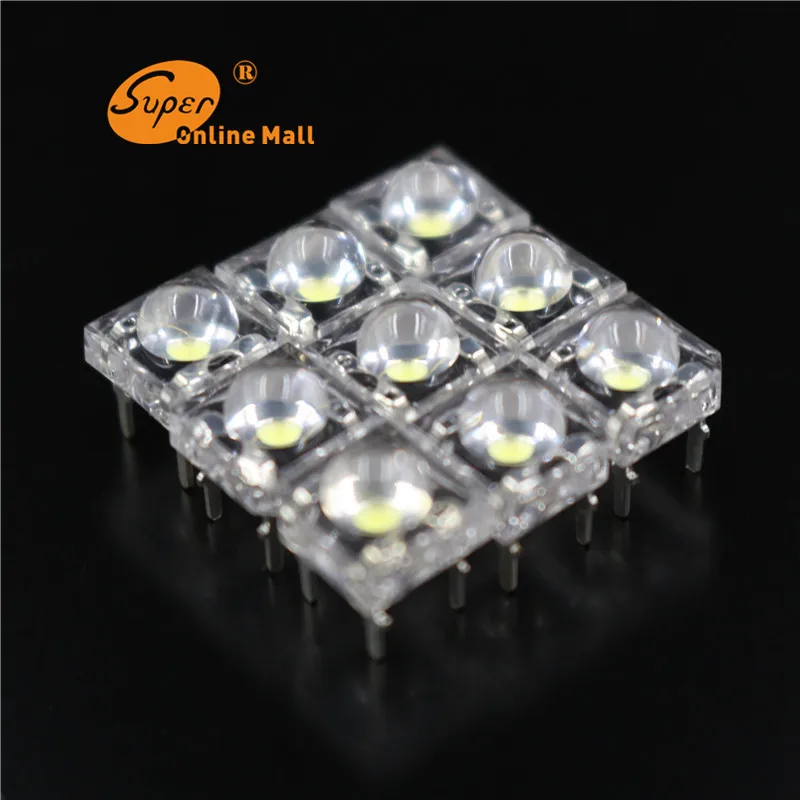 100 = 20 каждого 5 мм Пиранья Супер Потока Красный/Зеленый/Синий/Белый/Желтый купол