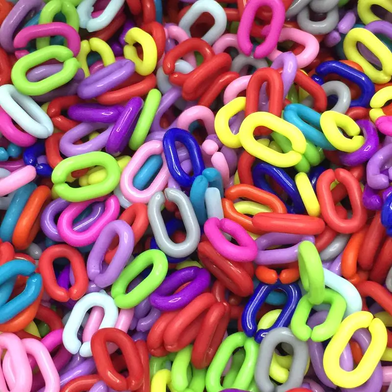 100 шт. цветные акриловые цепочки DIY серьги и ожерелье очаровательные аксессуары