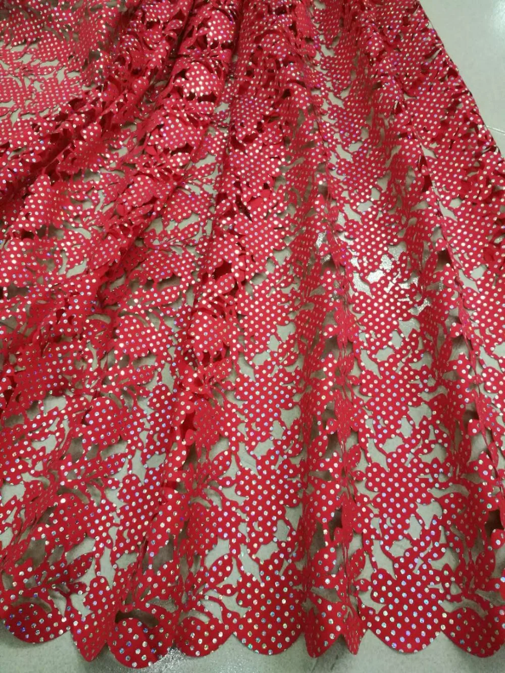 

New latest nigerian french laser cut lace fabric Embroidered High Quality African Lace Fabric Lace Fabric For Party TS8315