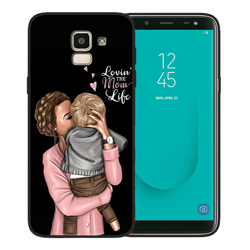 02 Чехол для телефона Samsung Galaxy S10, чехол s8, S7, S9, J7, J4, J6, J8 Plus, Note 8, 9, коричневый цвет, мама, ребенок, мышь, супер мама, девочка, Etui, чехол - Цвет: 02