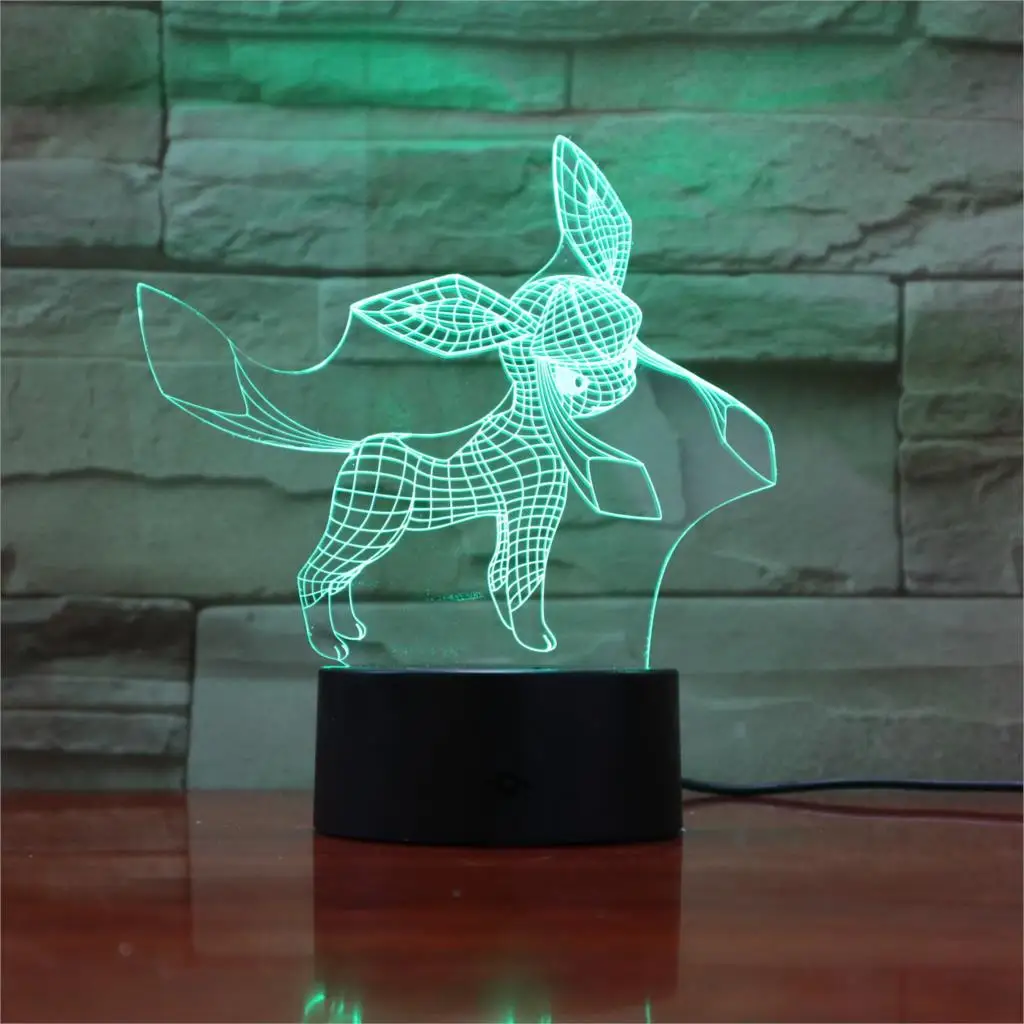 Покемон 3d 7 цветов светодиодный ночник для детей сенсорный светодиодный Usb стол Lampara Lampe детский спальный ночник