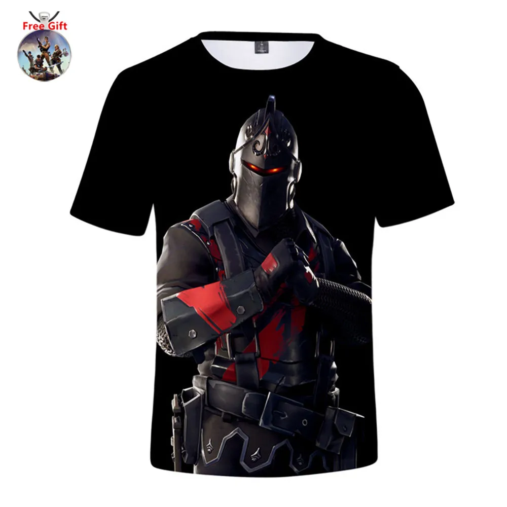Kids Summer T Shirts Battle Royale Beach Short Pants Men T-shirt Game Season 9 Women Tee Black Knight Cosplay Costume Teenagers