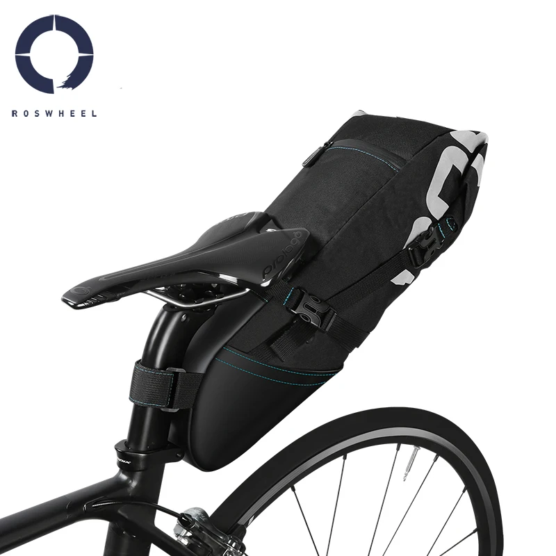Roswheel 8/10L полная водостойкая велосипедная Сумка задняя седло для горного
