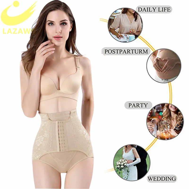 LAZAWG женские прочные трусики для контроля живота, Корректирующее белье, бесшовное корректирующее белье, волшебное боди с крючками, тренажер для талии