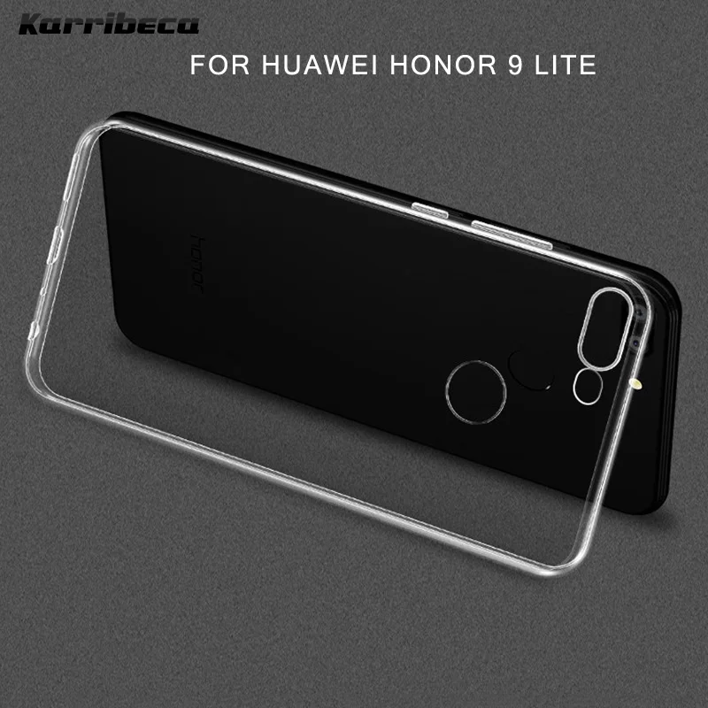 Прозрачный ультра тонкий Тонкий силиконовый чехол для Huawei Honor 9 Lite чехлы