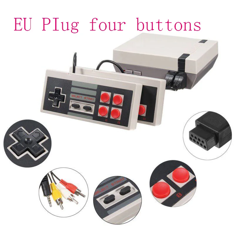 YLW мини ТВ игровой консоли 8 бит Ретро игровая консоль встроенный 620 игры портативные игровые консоли, лучший подарок - Цвет: Синий