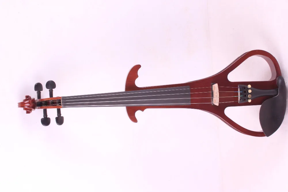 Белый красный 4/4 электрическая скрипка бесшумный звукосниматель тонкий тон