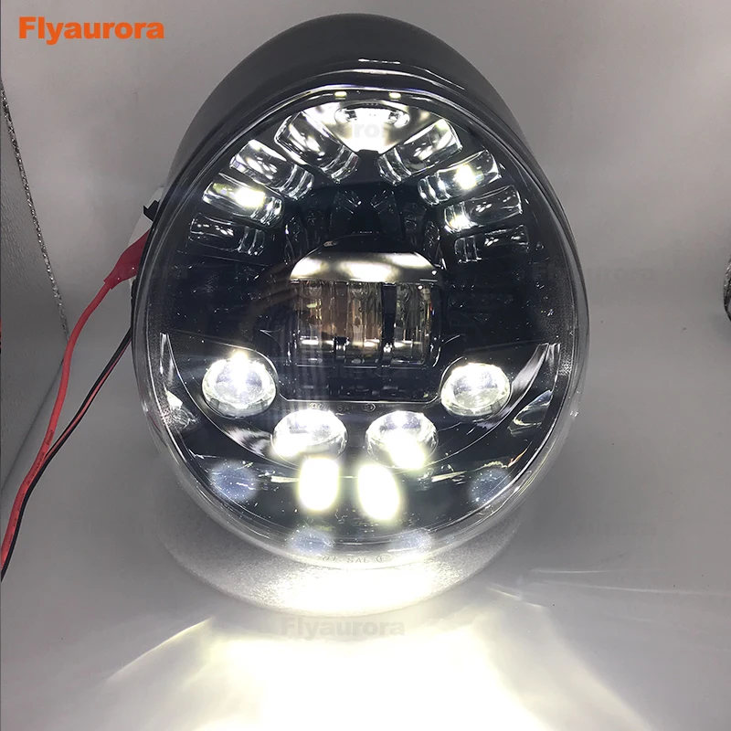 Flyaurora 7 дюймов 60 Вт светодиодные фары для мотоциклов черный или хромированный для VRod V-Rod VRSCF VRSC VRSCR 2002- аксессуары для мотоциклов