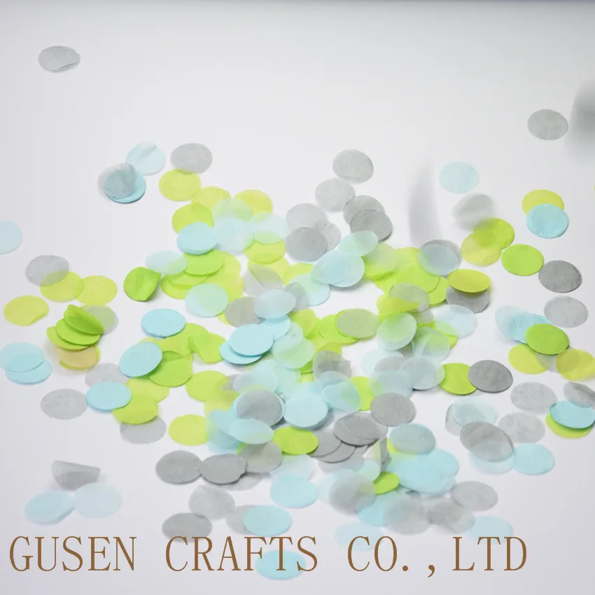 3000 биоразлагаемая романтичная зеленая Мятная салфетка с круглыми конфетти|confetti