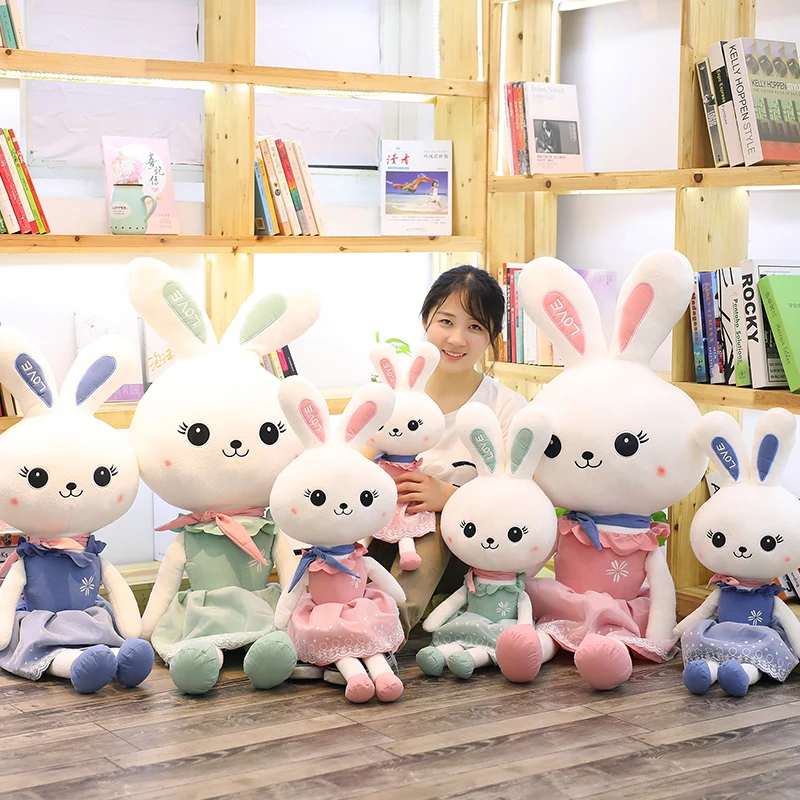 Dorimytrader kawaii принцесса платье Кролик плюшевая кукла Большая мягкая мультяшная