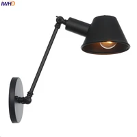 iwhd industrial loft nordic wall lamp vintage iron wandlamp black retro led wall lights for home lighting fixtures lampara pared