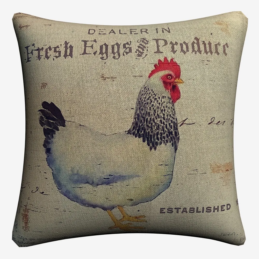 Дом Кухня животного мешковины Декоративные хлопок белье Чехлы для подушек 45x45 см