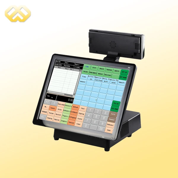 POS1501 15 дюймов сенсорный pos машина с светодиодный Дисплей Ресторан английский