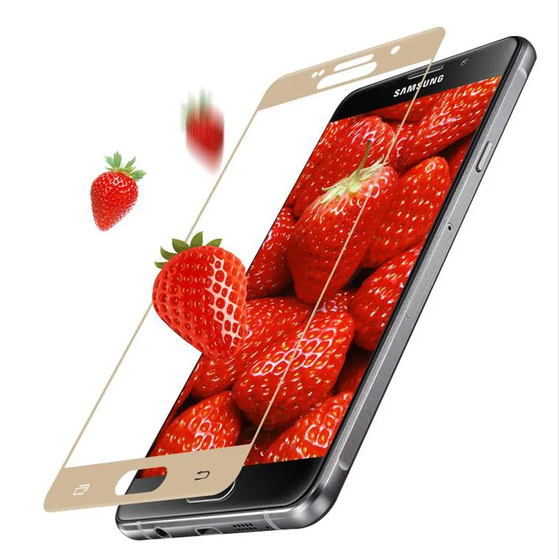 Полное покрытие из закаленного стекла для samsung Galaxy S6 Note4 A7 A5 A3 J3 J5 J7 черная белая Золотая Защитная пленка для экрана