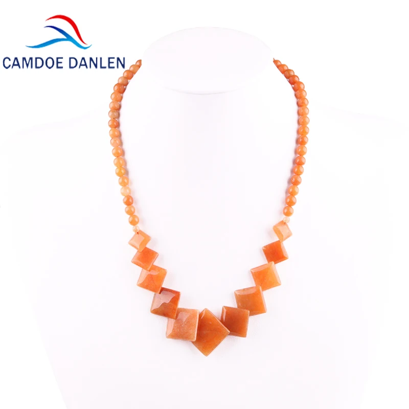 Ожерелье и подвески женские с квадратными бусинами из черного оникса - купить по