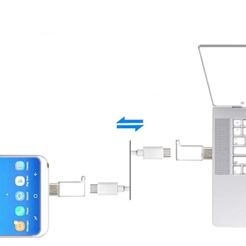 2 шт. OTG Micro USB к Type C адаптер с брелоком для Samsung Galaxy S9 S8 A8 Plus Note 8 Xiaomi 6|Кабели передачи