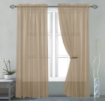 Занавески различных цветов с карманом для удочки бесплатная доставка|voile