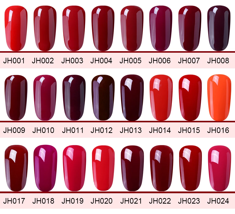 

Elite99 Wine Red Series 36 Colors Pick 6 Nail Gel Polish Need UV Gel LED Lamp Manicure Lacquer 10ML Semi-Permanent Nail Art Gel