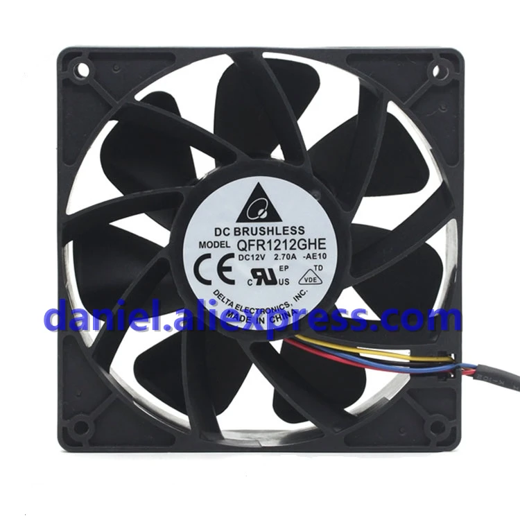 12 см Delta QFR1212GHE 2.7A Супер мощный вентилятор рассеивания тепла S7/S9 PWM регулирование
