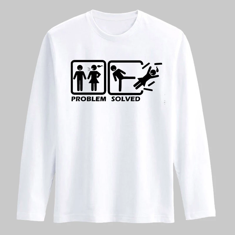 Divertidas Шаблон problema resuelto ларго манга camiseta де hombre 2016 с альта calidad дель la marca лу |